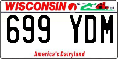 WI license plate 699YDM