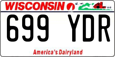WI license plate 699YDR