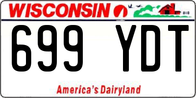 WI license plate 699YDT