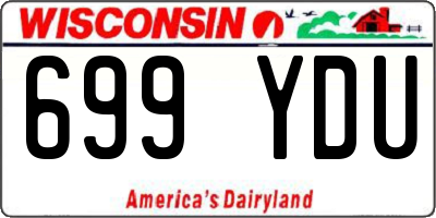 WI license plate 699YDU