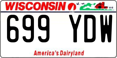 WI license plate 699YDW