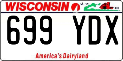 WI license plate 699YDX