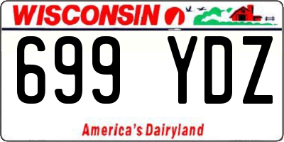 WI license plate 699YDZ