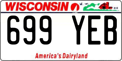 WI license plate 699YEB