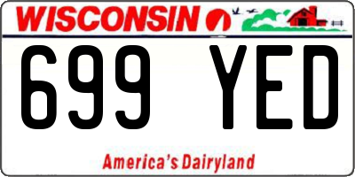 WI license plate 699YED