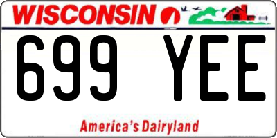 WI license plate 699YEE
