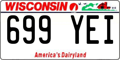 WI license plate 699YEI