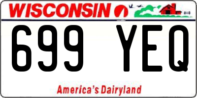 WI license plate 699YEQ