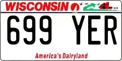 WI license plate 699YER