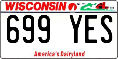 WI license plate 699YES