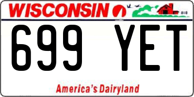 WI license plate 699YET