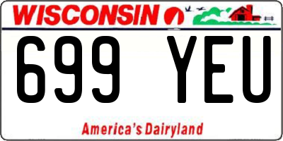 WI license plate 699YEU