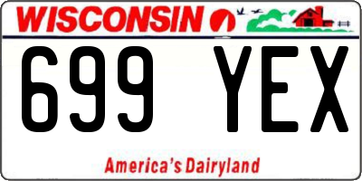 WI license plate 699YEX