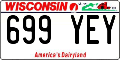 WI license plate 699YEY