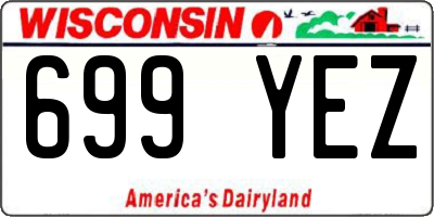 WI license plate 699YEZ