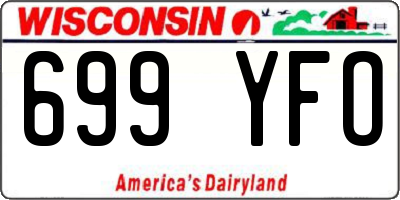 WI license plate 699YFO