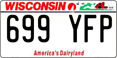 WI license plate 699YFP