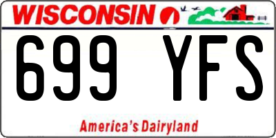 WI license plate 699YFS