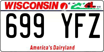 WI license plate 699YFZ