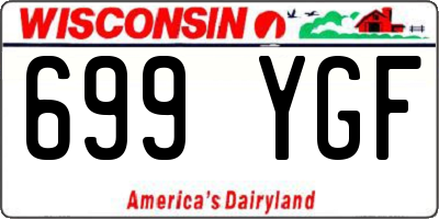 WI license plate 699YGF