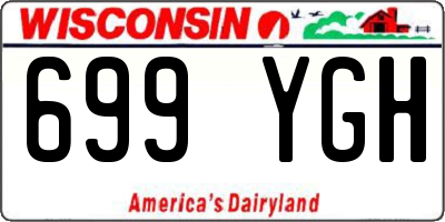 WI license plate 699YGH