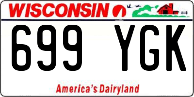 WI license plate 699YGK