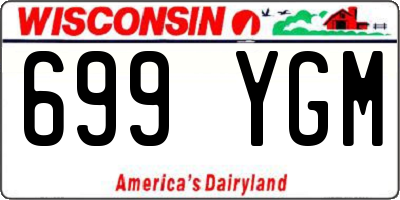 WI license plate 699YGM