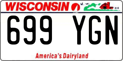 WI license plate 699YGN