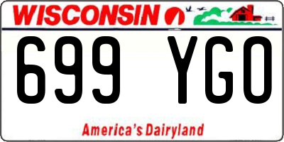 WI license plate 699YGO
