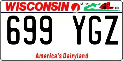 WI license plate 699YGZ