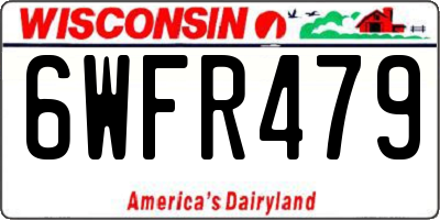 WI license plate 6WFR479