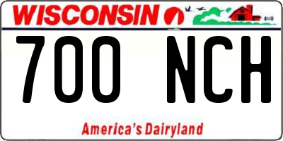 WI license plate 700NCH