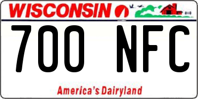 WI license plate 700NFC