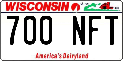 WI license plate 700NFT