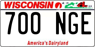 WI license plate 700NGE