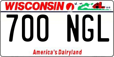 WI license plate 700NGL