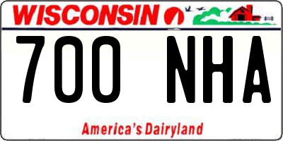 WI license plate 700NHA