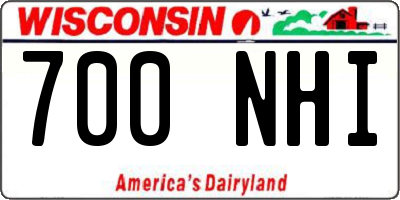 WI license plate 700NHI