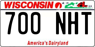 WI license plate 700NHT