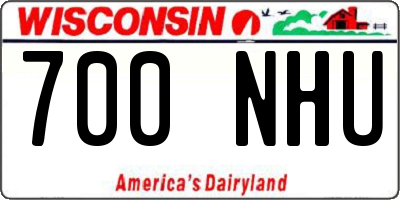 WI license plate 700NHU