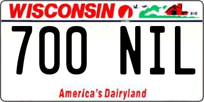 WI license plate 700NIL