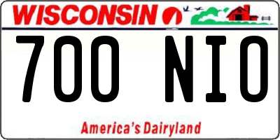 WI license plate 700NIO