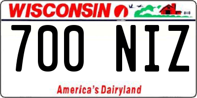 WI license plate 700NIZ