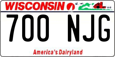WI license plate 700NJG