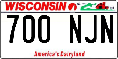 WI license plate 700NJN