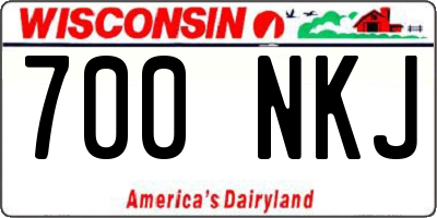 WI license plate 700NKJ
