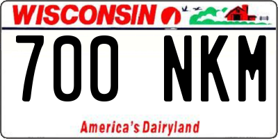 WI license plate 700NKM