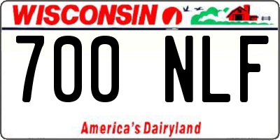 WI license plate 700NLF