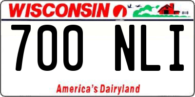 WI license plate 700NLI