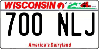 WI license plate 700NLJ